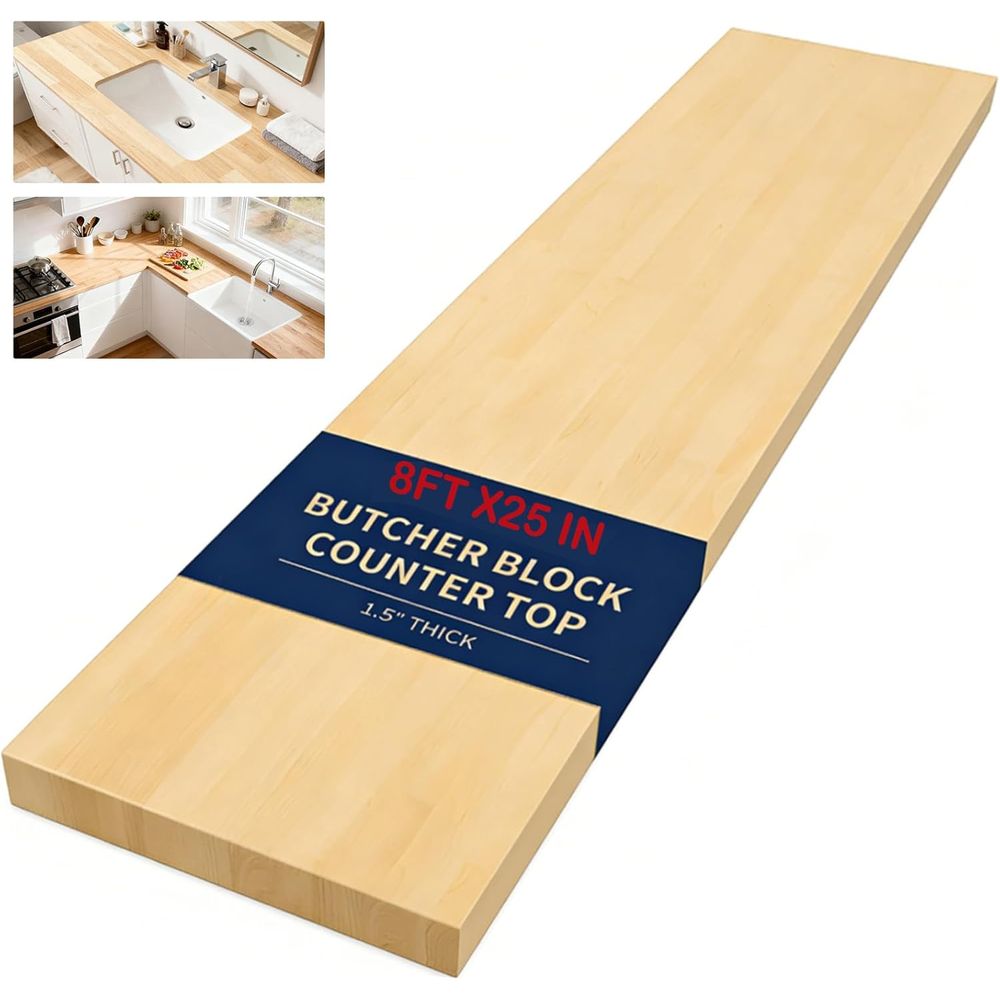 8ft Butcher Block Countertop,  - Leatherwork Bench recensie en prijs