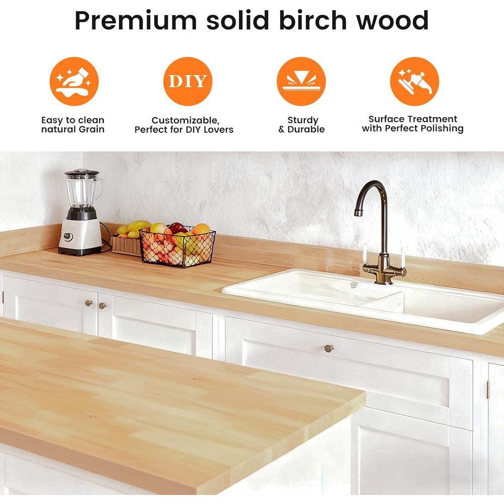 8ft Butcher Block Countertop,  - Leatherwork Bench recensie en prijs