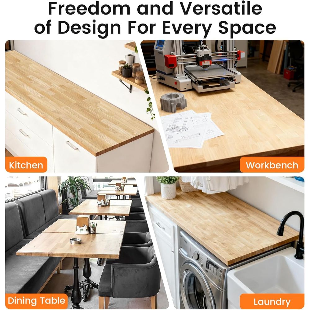 8ft Butcher Block Countertop,  - Leatherwork Bench recensie en prijs