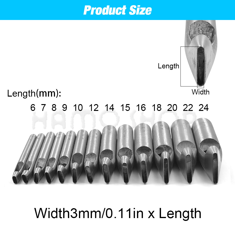 2mm/3mm Width Leather Oval Sha - Leatherwork Punch recensie en prijs