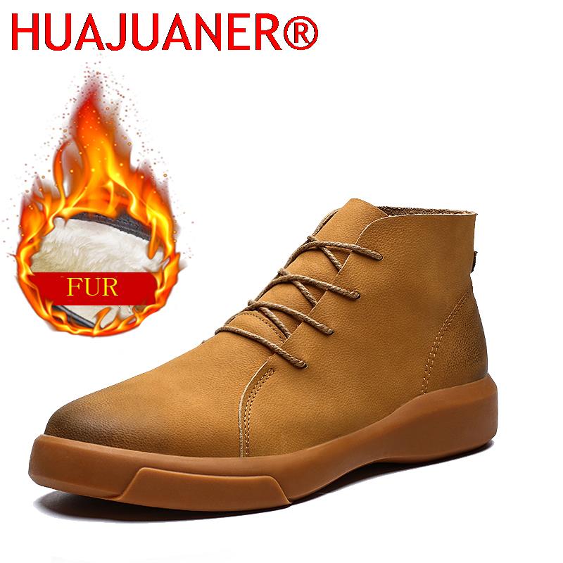 Luxury Brand Winter Fur Warm C - Leather Work Boots recensie en prijs